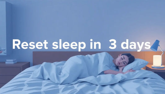 improve sleep in 3 days, with text: Reset sleep in 3 days