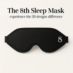 The 8th branded high quality sleeping mask in black with 3D design for comfortable sleep