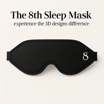 The 8th branded high quality sleeping mask in black with 3D design for comfortable sleep