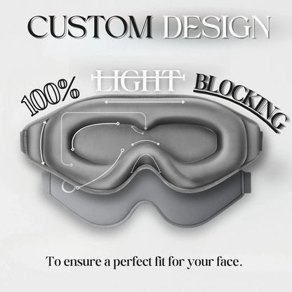The 8th branded high quality sleeping mask with custom design for 100 percent light blocking and perfect face fit